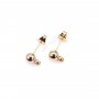 Clous d'oreilles boule plaqué "flash" or 5mm x 2pcs