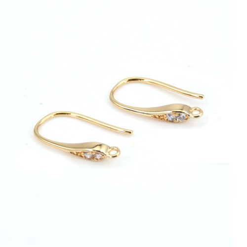 Earrings  by "flash" Gold on brass 2.7x16mm x 2pcs