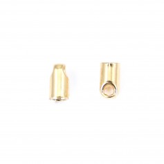 Embout plaqué "flash" or pour fil de 2.0mm x 10pcs