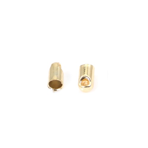 Embouts fermoir pour chaîne à billes 1.5mm doré sur laiton x 10pcs