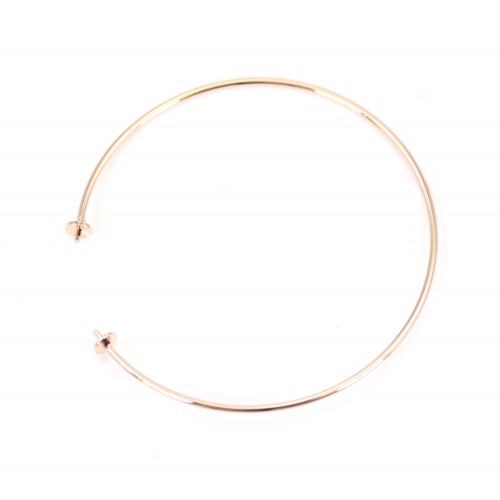 Bracelet jonc pour perle semi-percée plaqué par "flash" or sur laiton 60mm x 1pc