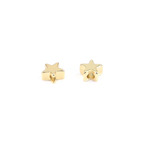 Intercalaire étoile dorée sur laiton 3x6mm x 10pcs