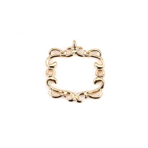 Pendant by "flash" gold on brass 16x17mm x 4pcs