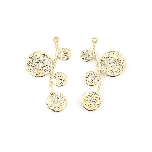 Pendentif multifonction dorée sur laiton  x 2pcs