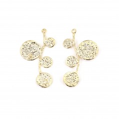 Pendentif multifonction dorée sur laiton  x 2pcs