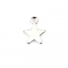 Breloque étoile par "flash" or sur laiton 7x10mm x 10pcs