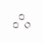 Anneaux ouverts 5x0,6 mm argent 925 rhodie   x 10pcs