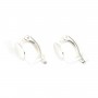 Dormeuse boucle d'oreille support cabochon 7.8mm argent 925 x 2pcs