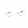 Dormeuse boucle d'oreille support cabochon 7.8mm argent 925 x 2pcs
