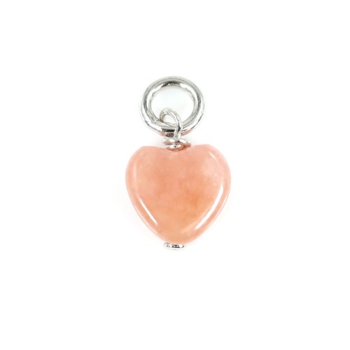 Breloque Saphir ovale facetté 4x6mm - Argent Rhodié  x 1pc