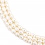 White oval freshwater pearls  6-7mm x 40cm