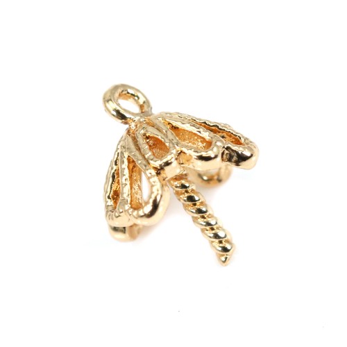 Pendant for half - drilles by "flash" gold on brass 9mm x 4pcs