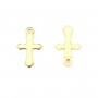 Breloque croix par "flash" or sur laiton 7x11mm x 10pcs
