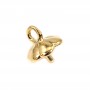 Bélière pour perle semi-percé Plaquée par "flash" or sur laiton 5.6mm x 10pcs