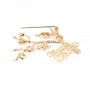 Broche pendentif fleur dorée x 1pc