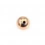 Boule dorée sur laiton 1.7x10mm x 2pcs