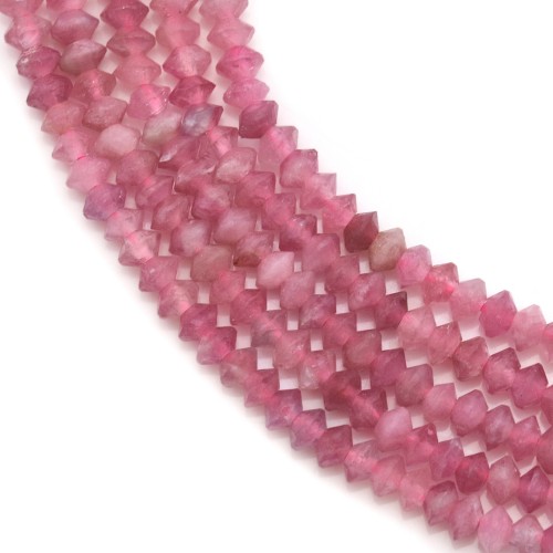 Tourmaline rondelle boulier facette 2x3mm sur fil 39cm