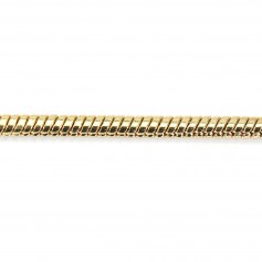 Chaîne serpentine flash or sur laiton 1mm x 1M