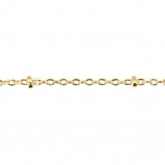Chaîne maille fantaisie boule flash or 1.5x2mm x 1M