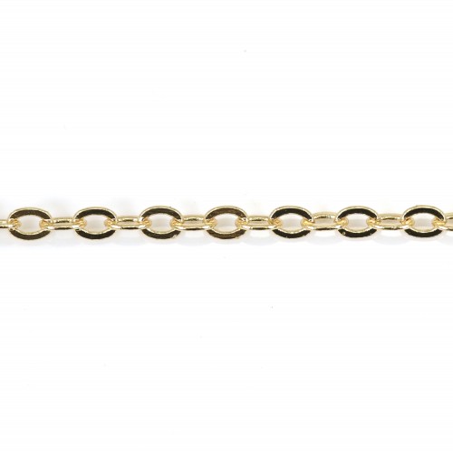 Chain oval stitch golden flash1.7x2.0mm x 1M