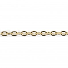 Chaîne forçat doré 1.7x2.0mm x 1m