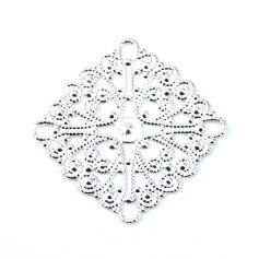 Estampe carré argenté 28mm x  1pc