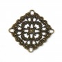 Estampe carré bronze 28mm x  1pc