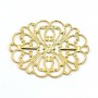 Estampe ovale ajouré doré 34x26mm x 1pc