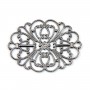 Estampe ovale ajouré argent vielli 34x26mm x 1pc