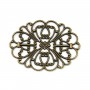 Estampe ovale ajouré bronze 34x26mm x 1pc