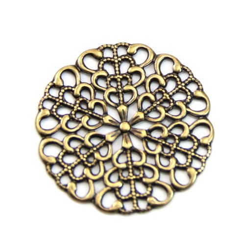 Estampe ronde bronze 25mm  x 1pc
