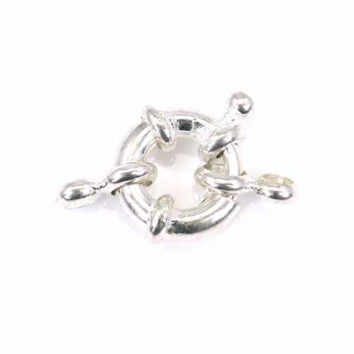 Clasp in buoy shape, also called spring clasp, on silver color, 11mm  x 1pc