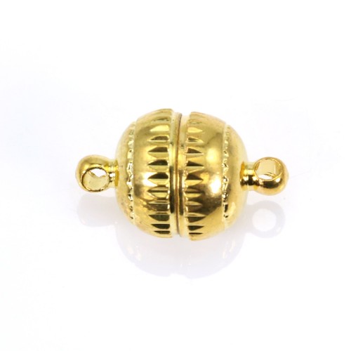 Golden tone magnetic clasp 10mm  x 10pcs