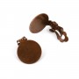 Clip support pour cabochon de 18mm à coller, de couleur cuivre x 8pcs