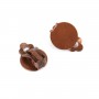 Clip support à coller, de couleur cuivre, pour cabochon de 15mm x 8pcs