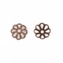 Coupelle en fleur cuivre 8mm x 20pcs