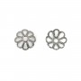 Coupelle en fleur argent vielli  8mm x 20pcs