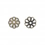 Coupelle en fleur bronze vielli  8mm x 20pcs