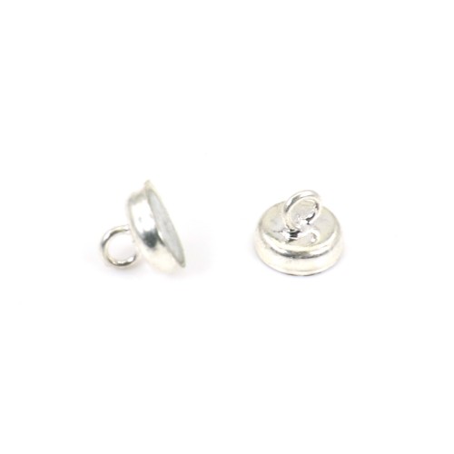 Silver tone magnetic clasp 3.8x5.8mm x10pcs