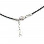 Tour de cou  rigide noir 2mm x 1pc