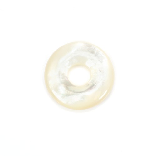 Donut Nacre Blanc 20mm x 1pc