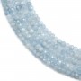 Aigue marine rondelle facette 2.3x3.3mm x 40cm