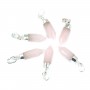 Colgante Punta de Cuarzo Rosa - Plata - 6x16mm x 1pc