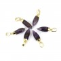 Amethyst-Spitzenanhänger - Vergoldet - 6x16mm x 1St