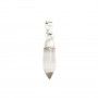 Ciondolo a punta in cristallo di rocca - Argento - 6x16mm x 1pc