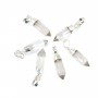Colgante Punta de Cristal de Roca - Plata - 6x16mm x 1pc