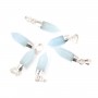 Ciondolo a punta di acquamarina - Argento - 6x16mm x 1pc