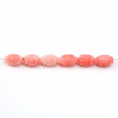 Bambou de mer Tonnelet Sculpte 7x11mm x 2pcs