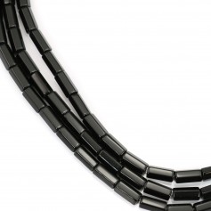 Onyx, tube facette, 4x8mm x 40cm