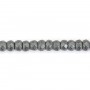 Hematite matte rondelle facet 2x3mm x 40 cm